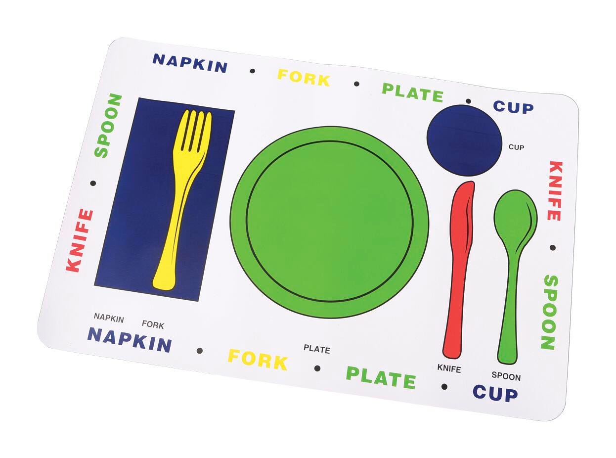 Marvel Education Labeled Meal Mats, 12 x 18 Inches, Set of 4 1531971